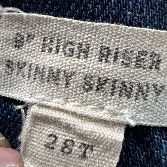 Madewell High-Riser Skinny Distressed Ripped Medium Wash Boot Jeans Size 28 Tall - Picture 13 of 15